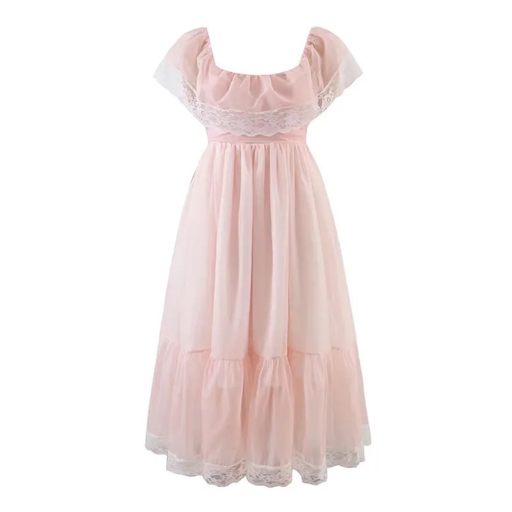 🌻NWOT cute pink off the shoulder puff dress 💗